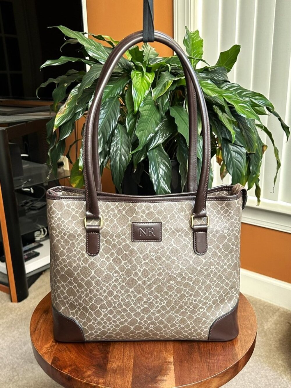 NINA RICCI Tote Bag, Brown, Gray